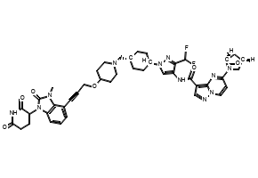 Pyrazolo[1,5-a]pyrimidine-3-carboxamide, N-[3-(difluoromethyl)-1-[trans-4-[[4-[[3-[1-(2,6-dioxo-3-piperidinyl)-2,3-dihydro-3-methyl-2-oxo-1H-benzimidazol-4-yl]-2-propyn-1-yl]oxy]-1-piperidinyl]methyl]cyclohexyl]-1H-pyrazol-4-yl]-5-(1R,4R)-2-oxa-5-azabicyclo[2.2.1]hept-5-yl- structure, CAS 2432994-31-3