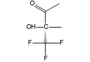 2-Butanone, 4,4,4-trifluoro-3-hydroxy-3-methyl-, (3R)- structure, CAS 2875067-31-3