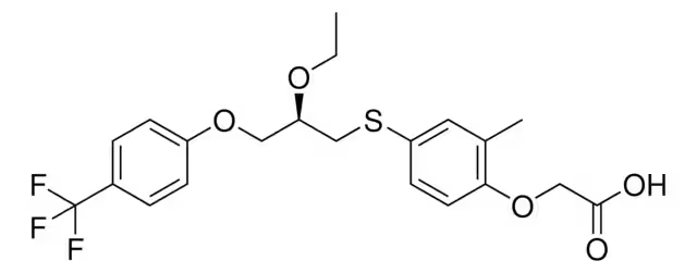 Seladelpar structure, CAS 851528-79-5