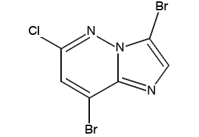 3,8-DIBROMO-6-CHLOROIMIDAZO[1,2-B]PYRIDAZINE structure, CAS 933035-31-5