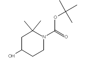 1-Piperidinecarboxylic acid, 4-hydroxy-2,2-dimethyl-, 1,1-dimethylethyl ester structure, CAS 1502162-73-3