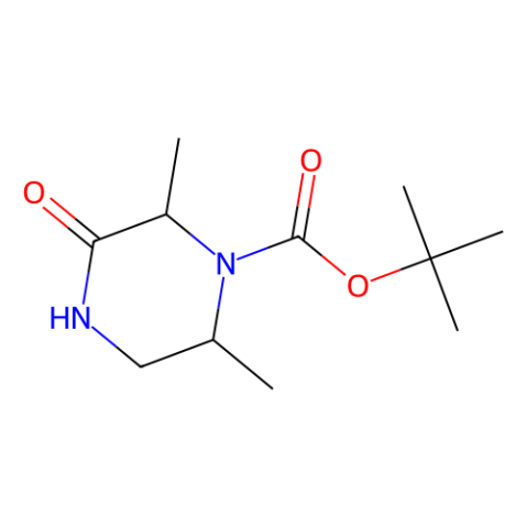 1-Piperazinecarboxylic acid, 2,6-dimethyl-3-oxo-, 1,1-dimethylethyl ester, (2S,6S)- structure, CAS 2306247-05-0