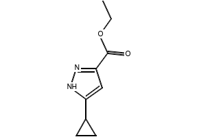 ETHYL 5-CYCLOPROPYL-1H-PYRAZOLE-3-CARBOXYLATE structure, CAS 133261-06-0