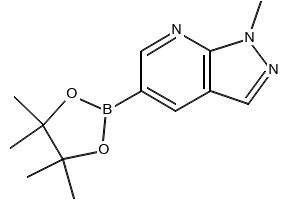 1-Methyl-5-(4,4,5,5-tetraMethyl-1,3,2-dioxaborolan-2-yl)-1H-pyrazolo[3,4-b]pyridine structure, CAS 1312312-78-9
