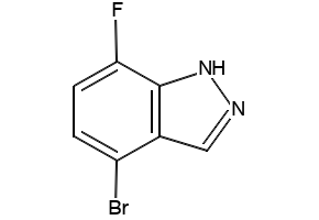 4-Bromo-7-fluoro-1H-indazole structure, CAS 1186334-63-3