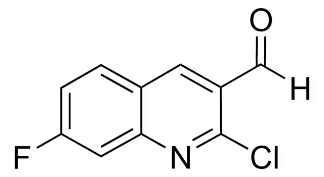 2-CHLORO-7-FLUOROQUINOLINE-3-CARBOXALDEHYDE structure, CAS 745830-16-4