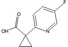 1-(5-BROMOPYRIMIDIN-2-YL)CYCLOPROPANECARBOXYLIC ACID structure, CAS 1402665-32-0