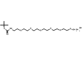BocNH-PEG7-OH structure, CAS 1292268-13-3