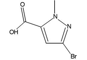 3-Bromo-1-methyl-1H-pyrazole-5-carboxylicacid structure, CAS 173841-05-9