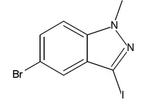 5-bromo-3-iodo-1-methyl-1H-indazole structure, CAS 865156-34-9