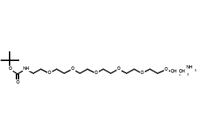 22-Amino-5,8,11,14,17,20-hexaoxa-2-azadocosanoic acid 1,1-dimethylethyl ester structure, CAS 1091627-77-8