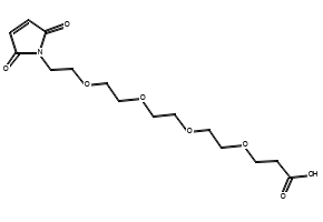 Mal-PEG4-Acid structure, CAS 518044-41-2