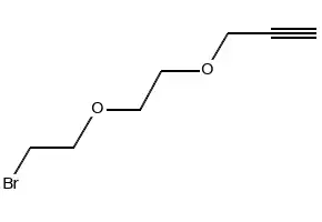 3-(2-(2-bromoethoxy)ethoxy)prop-1-yne structure, CAS 1287660-82-5