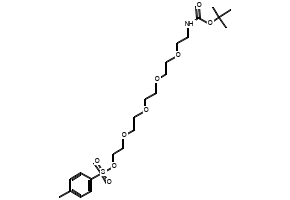 5,8,11,14-Tetraoxa-2-azahexadecanoic acid, 16-[[(4-methylphenyl)sulfonyl]oxy]-, 1,1-dimethylethyl ester structure, CAS 1404111-69-8