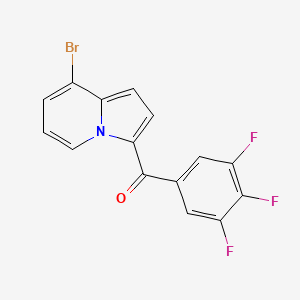 (8-Bromoindolizin-3-yl)(3,4,5-trifluorophenyl)methanone structure, CAS 2641795-78-8