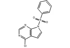 4-CHLORO-7-(PHENYLSULFONYL)-7H-PYRROLO[2,3-D]PYRIMIDINE structure, CAS 186519-89-1