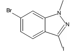 6-Bromo-3-iodo-1-methyl-1H-indazole structure, CAS 1260741-78-3