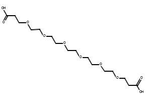 Bis-PEG6-acid structure, CAS 119189-70-7