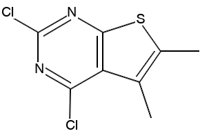 2,4-Dichloro-5,6-diMethylthieno[2,3-d]pyriMidine structure, CAS 42518-42-3