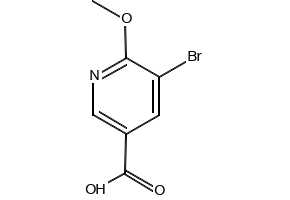 5-BroMo-6-Methoxypyridine-3-carboxylic acid structure, CAS 1186194-46-6