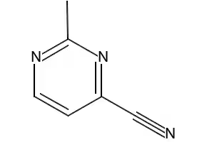 4-Pyrimidinecarbonitrile, 2-methyl- (9CI) structure, CAS 64571-34-2