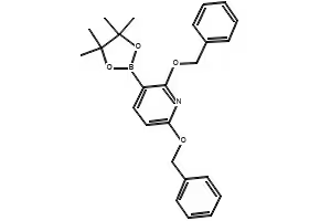 2,6-bis(benzyloxy)-3-(4,4,5,5-tetramethyl-1,3,2-dioxaborolan-2-yl)pyridine structure, CAS 2152673-80-6