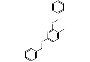 Pyridine, 3-iodo-2,6-bis(phenylmethoxy)- structure, CAS 2259853-06-8
