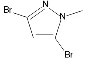 1H-Pyrazole, 3,5-dibromo-1-methyl- structure, CAS 1361019-05-7