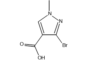 3-Bromo-1-methyl-1H-pyrazole-4-carboxylic acid structure, CAS 1399653-86-1