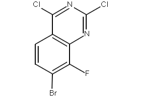 7-bromo-2,4-dichloro-8-fluoroquinazoline structure, CAS 2168499-15-6
