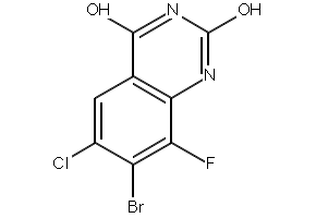 2,4(1H,3H)-Quinazolinedione, 7-bromo-6-chloro-8-fluoro- structure, CAS 1698028-10-2