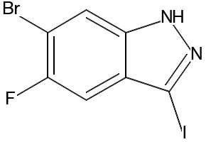6-Bromo-5-fluoro-3-iodo-1H-indazole structure, CAS 1286734-77-7