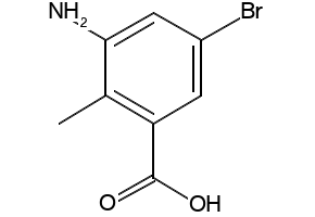 3-Amino-5-bromo-2-methylbenzoic acid structure, CAS 1374264-52-4