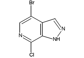 4-Bromo-7-chloro-1H-pyrazolo[3,4-c]pyridine structure, CAS 1446222-51-0