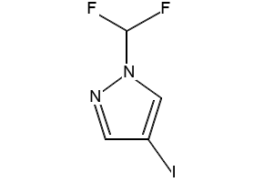1-(difluoroMethyl)-4-iodo-1H-pyrazole structure, CAS 1041205-43-9