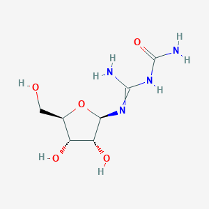 Urea, N-[imino(β-D-ribofuranosylamino)methyl]- structure, CAS 2775292-14-1