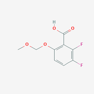 2,3-Difluoro-6-(methoxymethoxy)benzoic acid structure, CAS 2179038-37-8