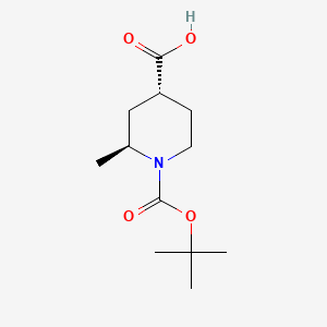 trans-(±)-N-Boc-2-Methyl-1,4-piperidinedicarboxylic Acid structure, CAS 1250957-28-8