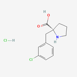 (R)-ALPHA-(3-CHLOROBENZYL)-PROLINE-HCL structure, CAS 637020-80-5