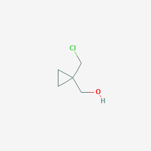 Cyclopropanemethanol, 1-(chloromethyl)- structure, CAS 55754-69-3