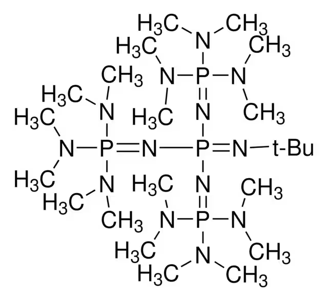 1-TERT-BUTYL-4,4,4-TRIS(DIMETHYLAMINO)-2,2-BIS[TRIS(DIMETHYLAMINO)-PHOSPHORANYLIDE-NAMINO]-2LAMBDA5,4LAMBDA5-CATENADI(PHOSPHAZENE) structure, CAS 111324-04-0