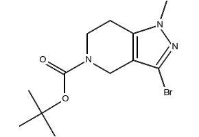 3-Bromo-1-methyl-1,4,6,7-tetrahydro-pyrazolo[4,3-c]pyridine-5-carboxylic acid tert-butyl ester structure, CAS 1936429-07-0