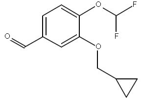 3-Cyclopentyloxy-4-difluoromethoxy-benzaldehyde structure, CAS 153587-14-5