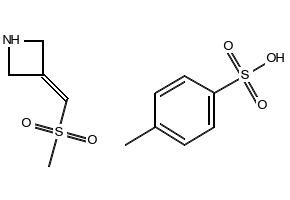 3-((methylsulfonyl)methylene)azetidine 4-methylbenzenesulfonic acid salt structure, CAS 3026507-97-8