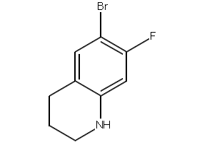 16-BroMo-7-fluoro-1,2,3,4-tetrahydroquinoline structure, CAS 1235440-09-1