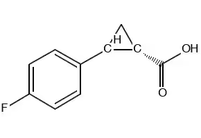 (1S,2S)-2-(4-Fluoro-phenyl)-cyclopropanecarboxylic acid structure, CAS 515179-19-8