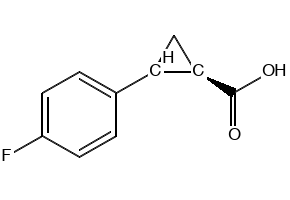 Cyclopropanecarboxylic acid, 2-(4-fluorophenyl)-, (1R,2S)-rel- structure, CAS 950588-81-5