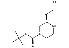 (R)-tert-butyl 3-(2-Hydroxyethyl)piperazine-1-carboxylate structure, CAS 1272421-10-9