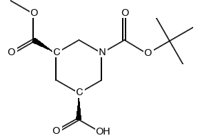 (3S,5R)-1-((benzyloxy)carbonyl)-5-((tert-butoxycarbonyl)amino)piperidine-3-carboxylic acid structure, CAS 1052713-85-5