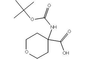 5-((tert-butoxycarbonyl)amino)tetrahydro-2H-pyran-3-carboxylic acid structure, CAS 1781011-37-7